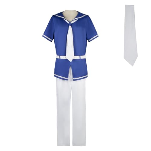 YOLIURCH OshiNoKo Hoshino Rubii Röcke, Matrosenanzüge, Uniform, Halloween-Party-Outfit (Hoshino Akuamarin, XX-Large) von YOLIURCH