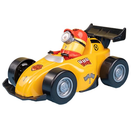 Minion Despicable Me 4 Spielzeug Minion Stuart Racer Spielzeug Auto Geschenk Kleinkinder Jungen und Mädchen Alter 3 4 5 6 7 8 Jahre Reibungskraftauto Zurückziehen Minion Actionfigur Party Geschenke von YOLOPARK