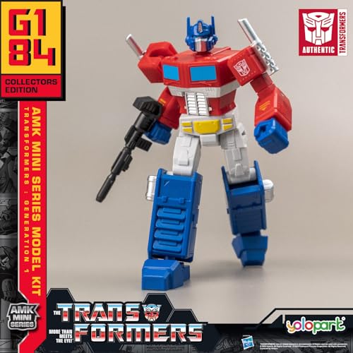 Optimus Prime Transformers Spielzeug, Transformers G1 Action-Figuren, 12 cm Optimus Prime Modell-Bausatz mit Bewaffnung, Keine Umwandlung Autobot Spielzeug für Kinder ab 8 Jahren von YOLOPARK