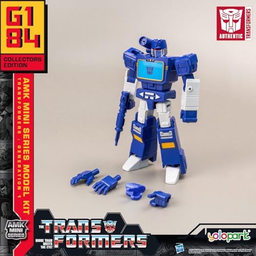 Soundwave Transformer Spielzeug, 11cm Transformers G1 Decepticon Action-Figuren, Transformers Modell-Bausatz mit Waffen, Spielzeug für Jungen Mädchen 8 Jahre alt und Oben von YOLOPARK