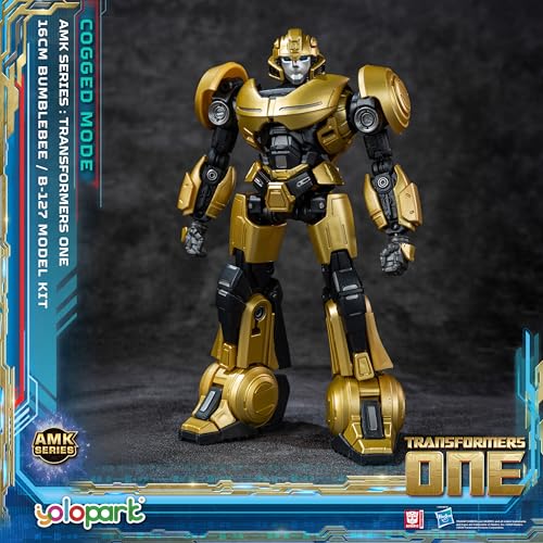 YOLOPARK Bumblebee Transformers Spielzeug (B-127) Cogged Mode, 6,3 Zoll hoch artikuliert Transformers One Action Figuren, Keine Umwandlung Transformers Bumblebee Modell Kit für 8 Jahre und älter von YOLOPARK