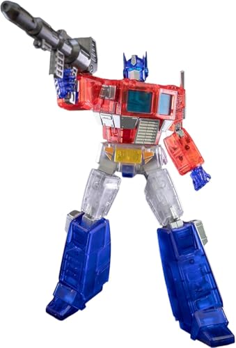 YOLOPARK Optimus-Prime Transformer Spielzeug - Transparente Version, AMK PRO Serie Transformers G1 Actionfiguren für Erwachsene ab 15 Jahren, 20 cm artikulierte Transformers Spielzeuge von YOLOPARK