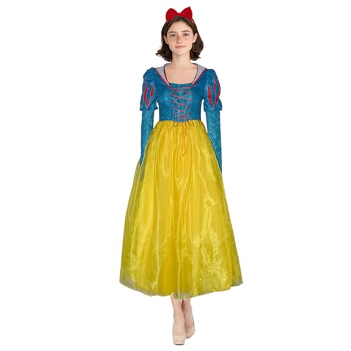 YOMORIO Märchenprinzessin Kostüme mit langen Ärmeln Cosplay Karneval Halloween Kleid von YOMORIO