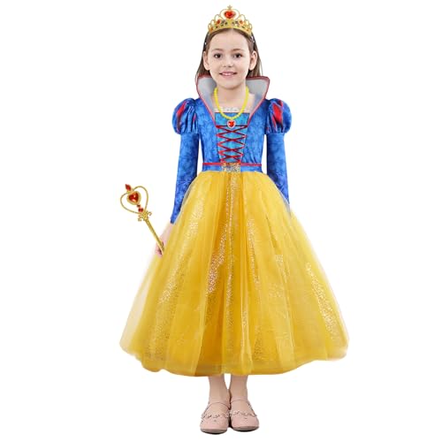 YOMORIO Prinzessinnenkleid Märchen Kostüm mit Tüllrock Geburtstag Party Karneval Halloween Cosplay Kleider YOMORIO Prinzessinnenkleid Märchen Kostüm mit Tüllrock Geburtstag Party Karneval Halloween Cosplay Kleider von YOMORIO