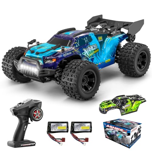 YONCHER Ferngesteuertes Auto,1:18 40KM/H RC Auto für Erwachsene Kinder, 4WD Offroad RC Buggy, Monster Truck Crawlers Mit 2 Akku 70+ Minuten für Outdoor von YONCHER