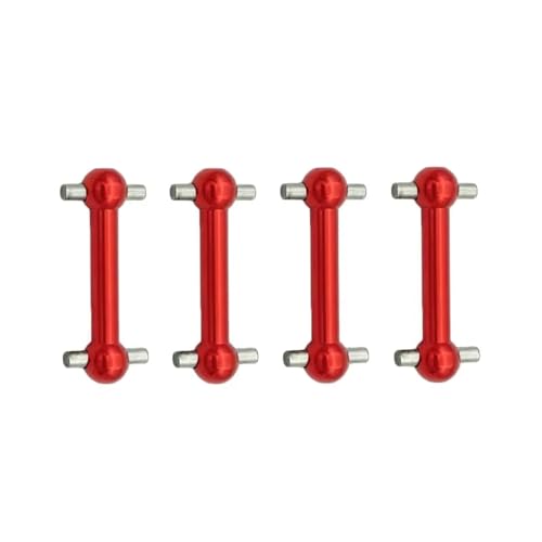 Für Tamiya Für TT01 Für TT02 TT01D TT01E TA04 1/10 4Pcs Metall Für Universal Antriebswelle Antriebswelle CVD Dogbone RC Auto Upgrades Teile RC Autoteile(Red) von YONMFRDS