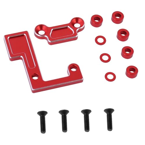 Für Tamiya Für TT02 Serie TT02D Für TT02B TT02S 1/10 RC Auto Upgrade Teile Metall Hauptwelle Lager Halter Set Getriebe Montieren TATT-074 RC Autoteile(Red) von YONMFRDS