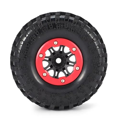 Für Tamiya Für Tt02 Für Wltoys Für Traxxas Für TRX4 Für Axial Für SCX10 Für D90 1/10 4-teiliger 132-mm-2,2-Zoll-Felgengummiradsatz RC Car Reifen(Type-A Red) von YONMFRDS