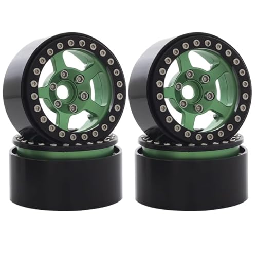 RC Autoteile Für Axial Für SCX10 Für Traxxas Für TRX4 Für D90 Für Gen8 Für VS4-10 1/10 RC 4 Stücke Metall 1,9 "Beadlock Rad Felge Rad Hub(Green) von YONMFRDS