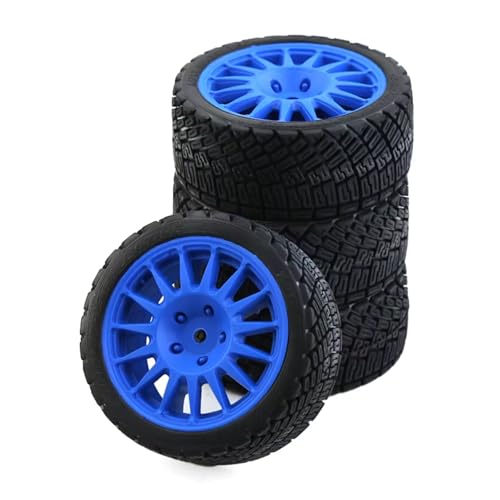 RC Autoteile Für Tamiya Für TT01 Für TT02 XV01 TA06 PTG-2 Für HPI Für HSP C3 1/10 RC Auto Upgrade PartsRC Für Racing Auto Reifen Auf Straße Reifen Rad(Blue) von YONMFRDS