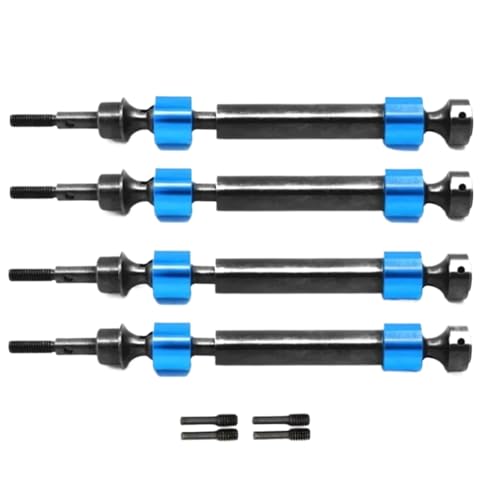 RC Autoteile Für Traxxas Für Maxx Für E-Maxx Für T-Maxx 1/10 5451X RC Auto Upgrade Teile Zubehör Gehärtete Stahl Splined CVD Antriebswelle(Blue,4pcs) von YONMFRDS