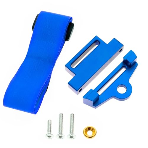 RC Autoteile Für Traxxas Für Slash Für VXL 4x4 1/10 RC Auto Upgrade Teile Zubehör Metall Hohe Batterie Halter Halterung Halten Unten Mit Batterie Strap(Blue) von YONMFRDS