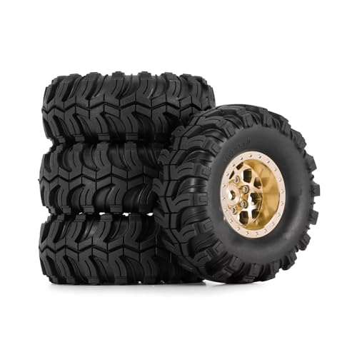 YONMFRDS Für 1/18 1/24 RC Crawler 1,0" Reifen Mit 1,0" Messing Beadlock Wheels Für Combo RC Car Reifen von YONMFRDS