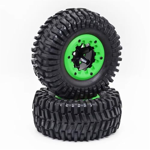 YONMFRDS Für DBX-10 Für Slash Für ARRMA Für SENTON Short Course Truck Auto 7544/7545 Für Racing Rc Räder Reifen 65mm Felge 12mm Hex Adapter Für 1/10 RC Car Reifen(Green,2pcs) von YONMFRDS