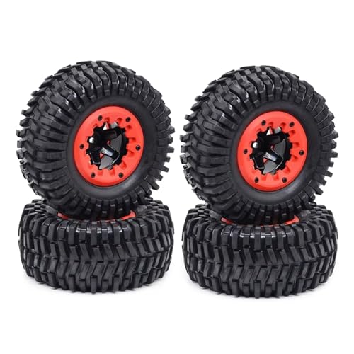 YONMFRDS Für DBX-10 Für Slash Für ARRMA Für SENTON Short Course Truck Auto 7544/7545 Für Racing Rc Räder Reifen 65mm Felge 12mm Hex Adapter Für 1/10 RC Car Reifen(Red,4pcs) von YONMFRDS