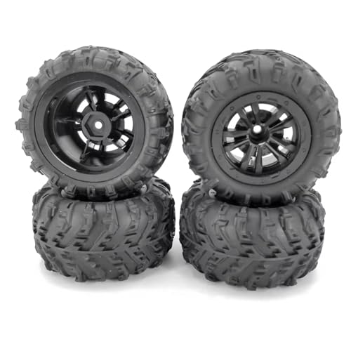 YONMFRDS Für HBX 16889 Für WLtoys 124016/124017 Truggy Truck Mit 12 Mm Metallsechskant-Offroad-Rad, Gummi-Winterreifen RC Car Reifen von YONMFRDS