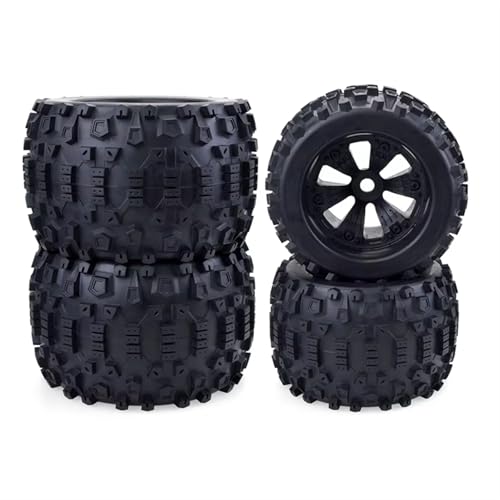 YONMFRDS Für HPI Für Redcat Für Rovan Für Savage Rennwagen 2 STK RC-Radreifen 170 MM for Monstertruck-Räder Reifen 17 Mm Nabe Sechskant 1/8 RC-Auto Offroad RC Car Reifen(A8020) von YONMFRDS