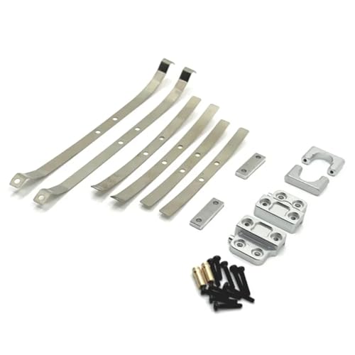 YONMFRDS Für MN82 Für LC79 1/12 RC Auto Upgrade Teile Zubehör Metall Hinterachse Stoßdämpfer Für Blattfedern Und Feste Für Sitz Halterung Set RC Autoteile(Silver) von YONMFRDS