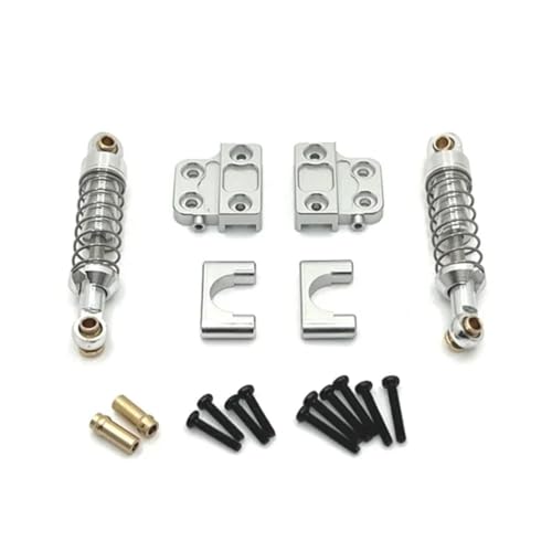 YONMFRDS Für MN82 LC79 1/12 RC Auto Upgrade Teile Zubehör Metall Hinterachse Stoßdämpfer Und Feste Für Sitz Halterung Set RC Autoteile(Silver) von YONMFRDS