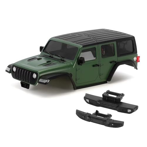 YONMFRDS Für TRX4M Für Bronco Für Defender Für Chassis 4M-66 1/18 RC Crawler 6,10 In Radstand ABS Hardtop Body Kit Mit Vorne Hinten Stoßstangen RC Autoteile(Green) von YONMFRDS