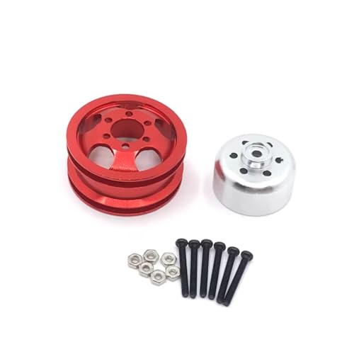 YONMFRDS Für WPL C14 C24 B14 B16 B24 B36 Für HengLong Für FeiYu Für JJRC Metall Upgrade Einzelnen Rad RC Auto Vorderachse Teile RC Autoteile(Red) von YONMFRDS