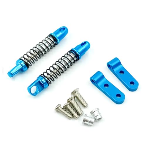 YONMFRDS Für WPL D12 D42 Metall Vorne Hinten Stoßdämpfer Dämpfer Mit Halterung Befestigt Für Sitz RC Auto Upgrades Teile Zubehör RC Autoteile(Blue,2pcs) von YONMFRDS