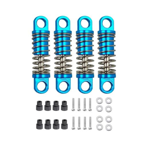 YONMFRDS Für Wltoys 284131 K969 K979 K989 K999 P929 P939 1/28 4 Stücke Metall Stoßdämpfer Dämpfer RC Auto Upgrades Teile RC Autoteile(Blue) von YONMFRDS