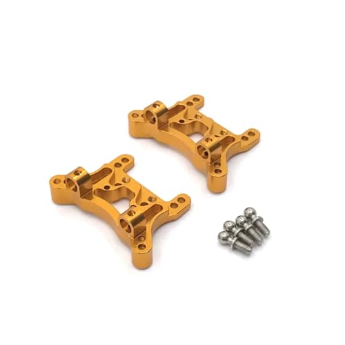 YONMFRDS Für Wltoys Für A959 A959-B A949 A969 A979 K929 1/18 RC Auto Upgrade Teile Zubehör Metall Schock Turm Platte 2 Stücke RC Autoteile(Yellow) von YONMFRDS