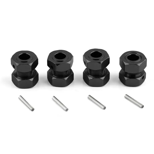 YONMFRDS RC Autoteile Für Arrma Für Kraton Für Typhon Für Outcast 1/8 Für Infraction Für Limitless Für Mojave Für Felony 1/7 Metall 17mm Erweiterte Rad Hex Nabe Adapter(Black) von YONMFRDS