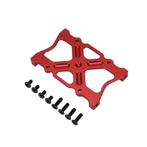 YONMFRDS RC Autoteile Für Axial Für SCX10 1/10 RC Crawler Auto Metall Batterie Montage Befestigungs Halterung Für Chassis Unterstützung Strahl Ersatz DIY Teile Zubehör(Red) von YONMFRDS