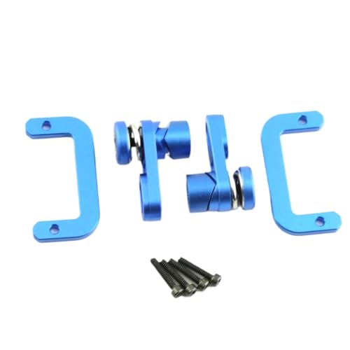 YONMFRDS RC Autoteile Für Axial Für Scx10 III 1/10 RC Crawler Auto Upgrade Teile Zubehör Metall Dig 2-Speed ​​Shift Servo Horn Arm Schützen Mount Set(Blue) von YONMFRDS