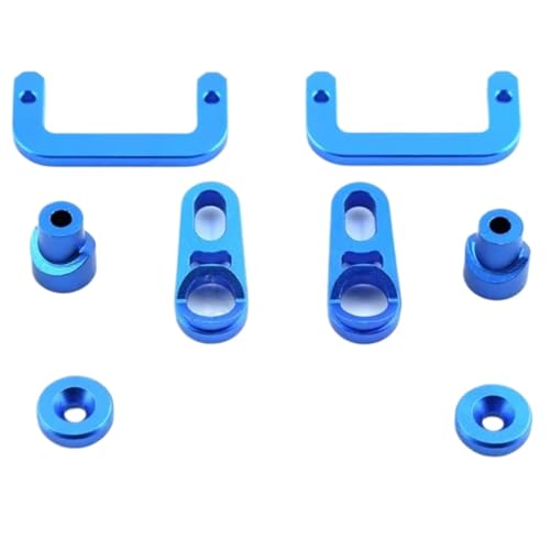 YONMFRDS RC Autoteile Für Axial Für Scx10 III 1/10 RC Crawler Auto Upgrade Teile Zubehör Metall Dig 2-Speed ​​Shift Servo Horn Arm & Schützen Halterung Set(Blue) von YONMFRDS