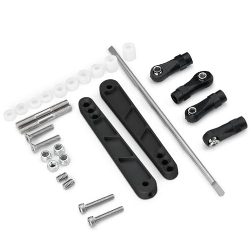 YONMFRDS RC Autoteile Für Axial Für Wraith Für RR10 90048 90053 Für Yeti 90025 90026 90050 1/10 Set Aluminium Legierung Anti-Kipp Stange Kit Änderung RC Crawler Auto Teile(Black) von YONMFRDS