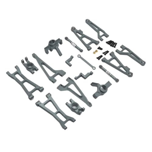 YONMFRDS RC Autoteile Für Haiboxing Für Hbx 16889 16889A 16890 16890A SG1601 SG1602 1/16 RC Auto Upgrade Teile Kit Metall Suspension Arm Lenkung Cup Set(Grey) von YONMFRDS