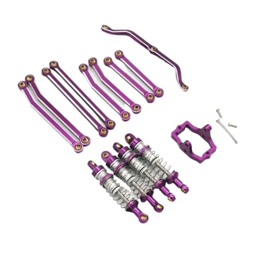 YONMFRDS RC Autoteile Für Jjrc Für C8801 C8809 AX-8560 1/18 Fernbedienung Auto Zubehör Stoßdämpfer Stange Set Teile Fernbedienung Zubehör(Purple) von YONMFRDS