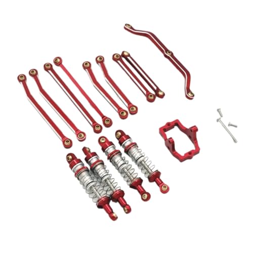 YONMFRDS RC Autoteile Für Jjrc Für C8801 C8809 AX-8560 1/18 Fernbedienung Auto Zubehör Stoßdämpfer Stange Set Teile Fernbedienung Zubehör(Red) von YONMFRDS