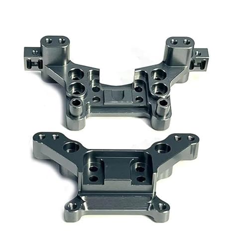 YONMFRDS RC Autoteile Für MJX Für Hyper Go 16207 16208 16209 16210 H16 16170 16180 Fernbedienung Auto Metall Vorne Und Hinten Shock Mounts Zubehör Refit RC Auto Teile(Gray) von YONMFRDS