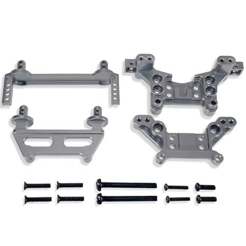 YONMFRDS RC Autoteile Für MJX Für Hyper Go Für 16208 16209 16210 H16 H16BM 1/16 RC Metall Upgrade Teile Vorne Hinten Körper Säulen Schock Turm(Gray) von YONMFRDS