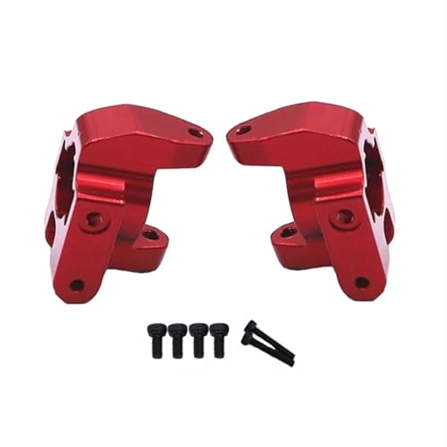 YONMFRDS RC Autoteile Für MN Für MN128 MN86 MN86S MN86K MN86KS G500 1/12 Metall C-Hub Carrier Caster Block Fernbedienung Auto Upgrade Teile Zubehör(Red) von YONMFRDS