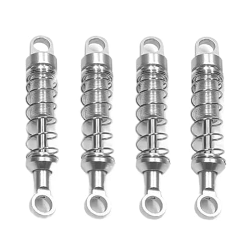 YONMFRDS RC Autoteile Für MN Für MN78 MN168 Fernbedienung Auto Zubehör Für 1/12 Metall Upgrade Nicht-Hydraulische Externe Für Frühling Stoßdämpfer Set(Silver) von YONMFRDS