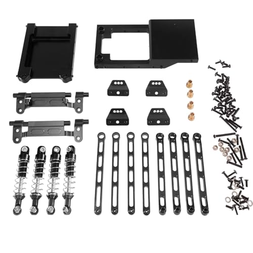 YONMFRDS RC Autoteile Für MN Model 1/12 Für MN168 MN78 RC Autoteile Metall Upgrade Teile Zubehör Zugstange Stoßdämpfer Aufhängungshalterung Heckstrahlsatz(Black) von YONMFRDS