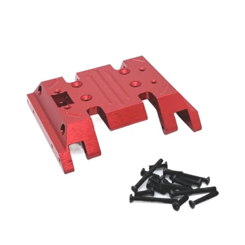 YONMFRDS RC Autoteile Für MN128 MN86 MN86S MN86K MN86KS 1/12 RC Crawler Auto Upgrade Teile Metall Für Chassis Skid Platte Zentrum Übertragung Getriebe Montieren Basis(Red) von YONMFRDS