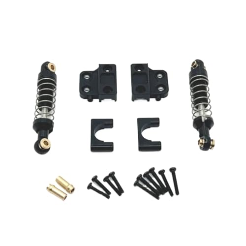 YONMFRDS RC Autoteile Für MN82 Für LC79 1/12 Metall Hinterachse Stoßdämpfer Und Fest Für Sitz Halterung Set RC Auto Upgrade Teile Zubehör(Black) von YONMFRDS