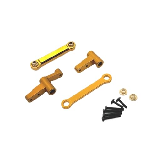 YONMFRDS RC Autoteile Für Mjx Für 14209 14210 1/14 Für Metall Lenkung Gruppe Lenkung Teile Montage Auto Fernbedienung Upgrade Teile Zubehör(Yellow) von YONMFRDS