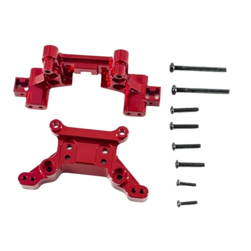 YONMFRDS RC Autoteile Für Mjx Für Hyper Go 16207 16208 16209 16210 H16 1/16 Upgrade Teile Metall Vordere Und Hintere Aufhängung Halterungen Für Rc Auto Aluminium Zubehör(Red) von YONMFRDS