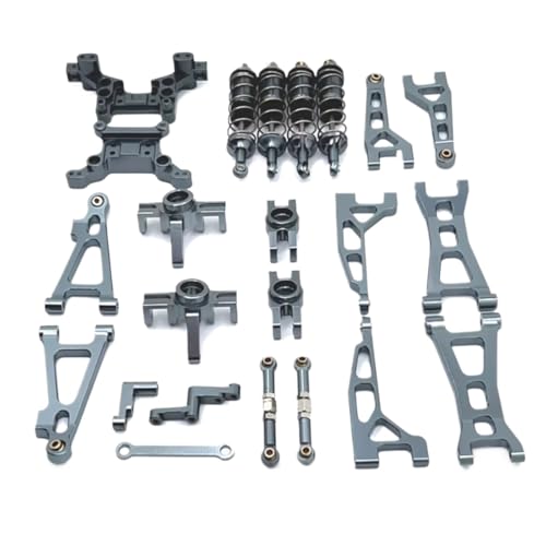 YONMFRDS RC Autoteile Für Mjx Für Hyper Go 16207 16208 16209 16210 H16 Upgrade Teile Metall Gefährdete Teile Set Für Rc Auto Aluminium Zubehör(Gray) von YONMFRDS