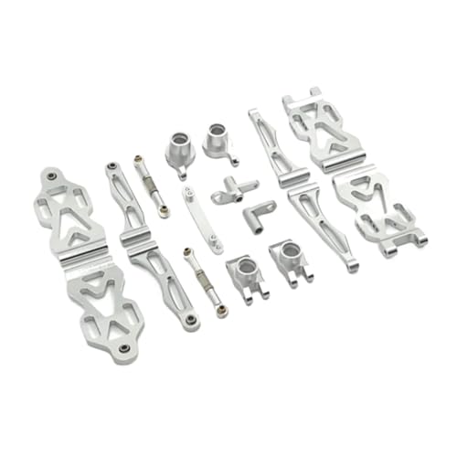 YONMFRDS RC Autoteile Für Scy Für Jjrc Q130A Q130B Q141 Q117 16101 16102 16103 16106 16201 1/16 RC Auto Upgrade Teile Metall Vorderen Und Hinteren Arm Lenkung Tasse(Silver) von YONMFRDS