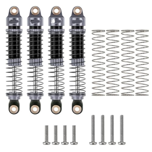 RC Autoteile Für TRX4M 1/18 4M-42 59MM Lange Gewinde Stoßdämpfer Öl Dämpfer RC Crawler Upgrade Auto Zubehör Modifikation RC Auto Teile(Silver) von YONMFRDS