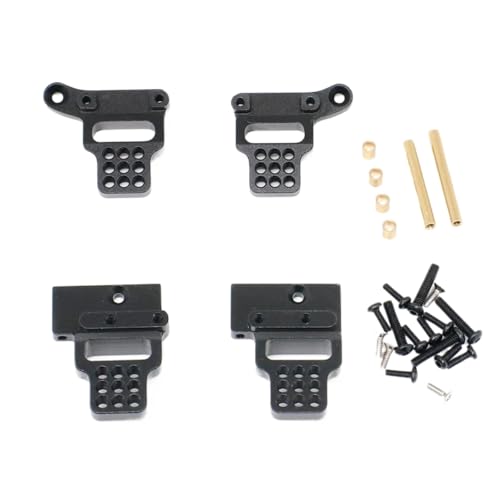 YONMFRDS RC Autoteile Für TRX4M 1/18 RC Crawler Auto Upgrade Teile Zubehör 4 Stücke Metall Vorne Und Hinten Shock Mounts Montage Zubehör 9726(Black) von YONMFRDS