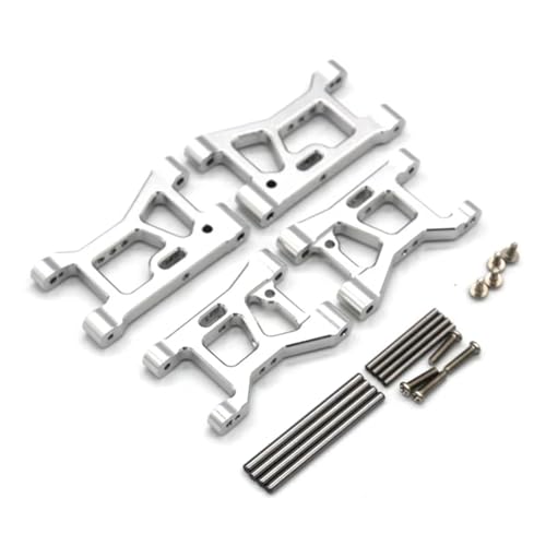 YONMFRDS RC Autoteile Für WLtoys 184016 1/18 RC Metall Upgrade Teile Fernbedienung Autos Vorne Und Hinten Saum Arm Teile Dekoration Modifikation RC Auto Zubehör(Silver) von YONMFRDS